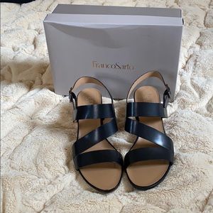 Black Wedge Sandals